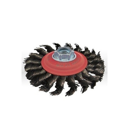 Jaz 7in. Stringer Bead Knot Wire Wheel, 56 Knots, .020in. Steel, 5/8in. -11 A.H. 44252P